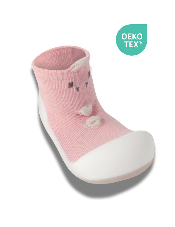 Attipas | Atti dinosaur Zapato respetuoso flexible bebé niña 1 año - calceta corta